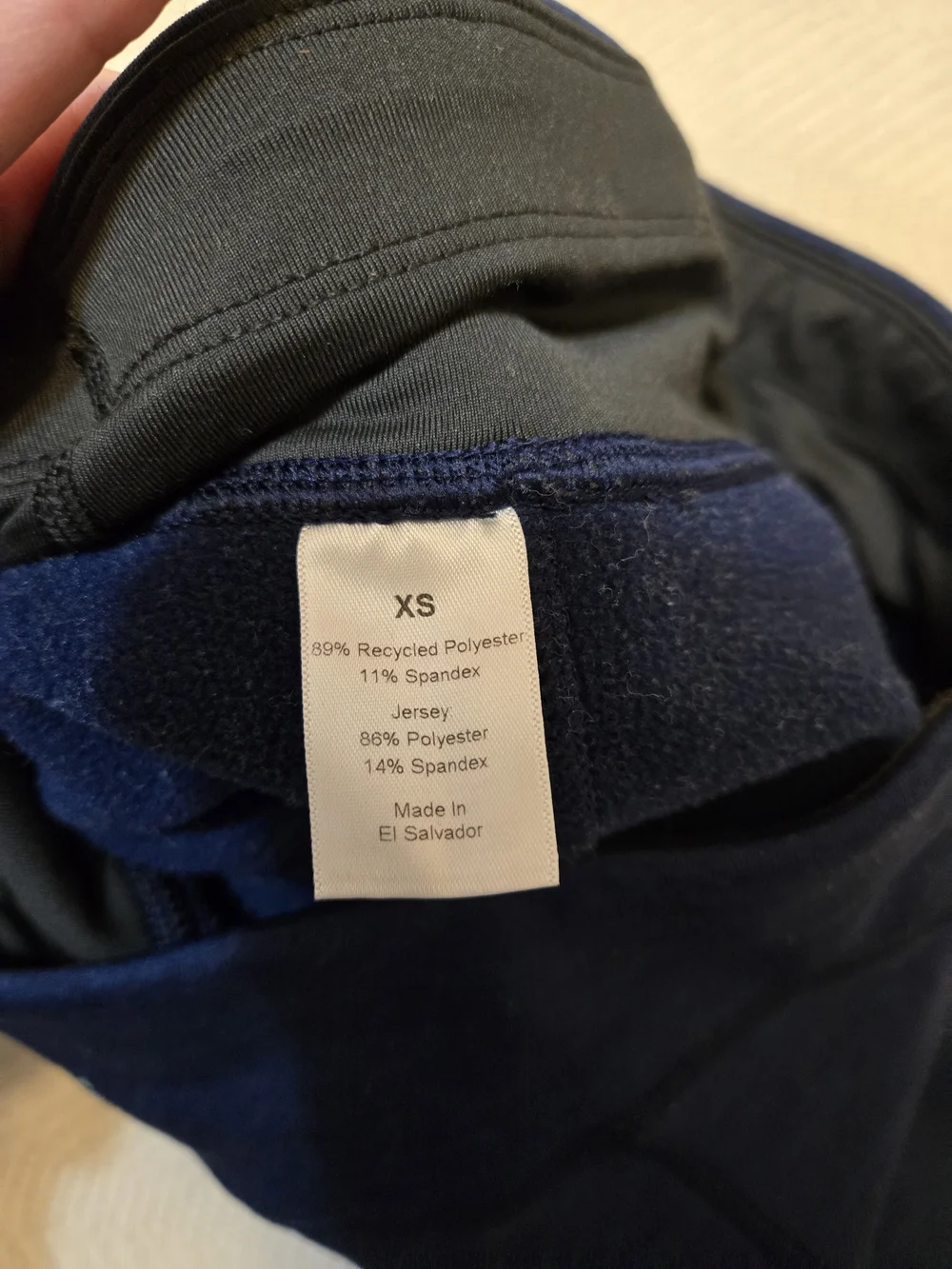 Title Nine Fleece Lined Navy Leggings